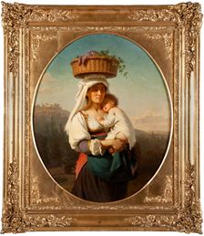 Italian mother with child. Creator: Amalia Lindegren