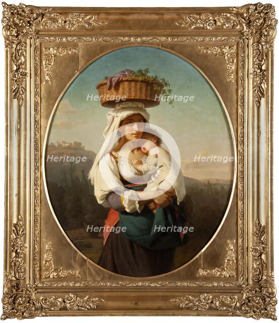 Italian mother with child. Creator: Amalia Lindegren.