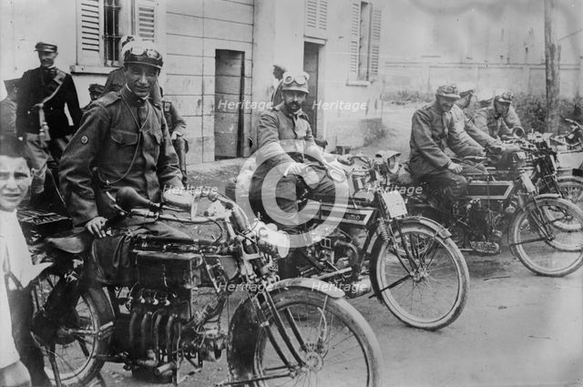 Italian Motor Cycle Squad, between 1914 and c1915. Creator: Bain News Service.