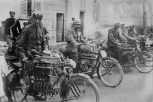 Italian Motor Cycle Squad, between 1914 and c1915. Creator: Bain News Service