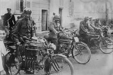 Italian Motor Cycle Squad, between 1914 and c1915. Creator: Bain News Service