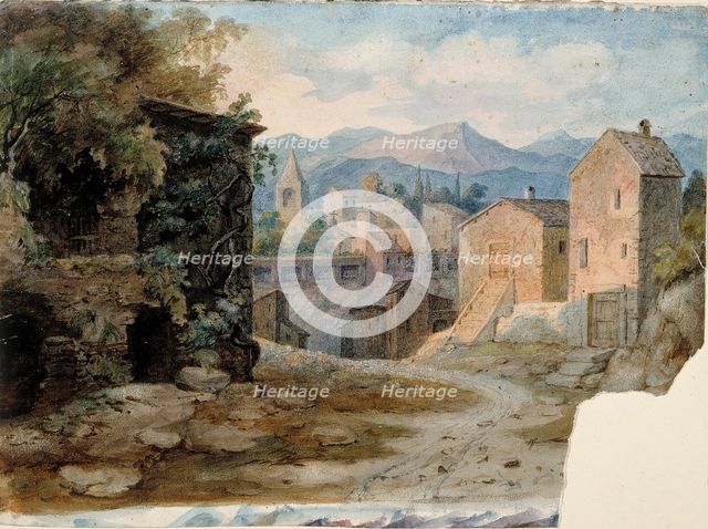 Italian mountain town, 1830-1873. Creator: Robert Wilhelm Ekman.
