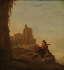Italian mountain landscape, 17th century. Creator: Thomas Wijck