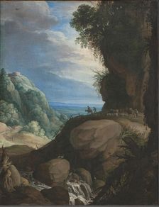 Italian Mountain Landscape with Shepherds;An Italianate Montainous Landscape, 1615-1631. Creators: Marten Ryckaert, Paul Brill