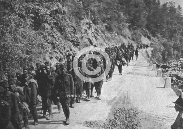 Italian Offensive of Isonzo; A Column of Austrian Prisoners, 1917. Creator: Unknown.