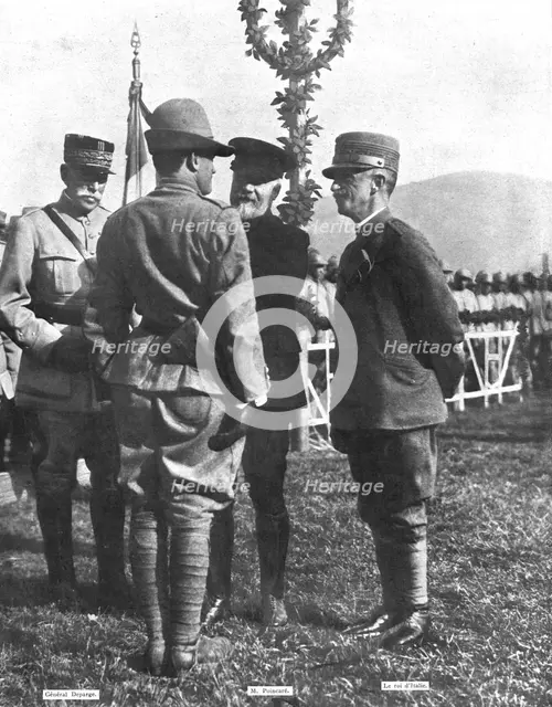 Italian Offensive of Isonzo; Before the offensive: on a visit to the Italian front..., 1917. Creator: Unknown.