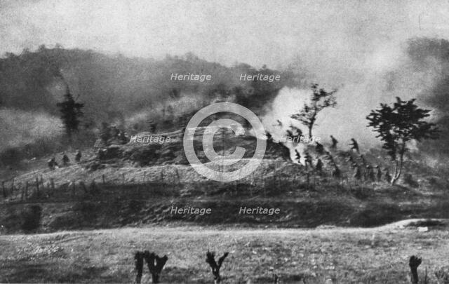 Italian Offensive of Isonzo; Italian infantry storm Monte Fratta, northeast of Plave..., 1917. Creator: Unknown.