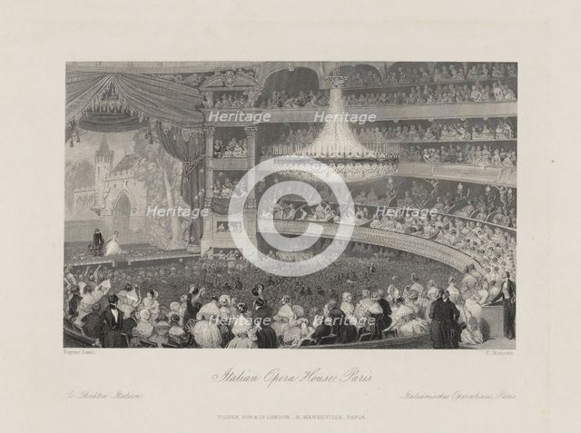 Italian Opera House, Paris. Creator: Mottram, Charles (1807-1876).