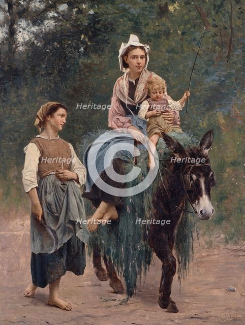 Italian Peasant Family, unknown date. Creator: Franois Alfred Delobbe.