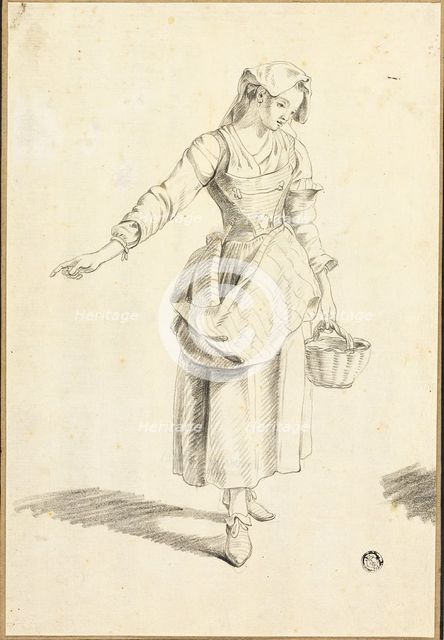 Italian Peasant Girl, n.d. Creators: Jacob Philip Hackert, Unknown.