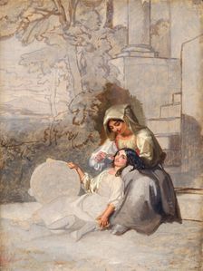 Italian peasants 1820-1885. Creator: Penry Williams