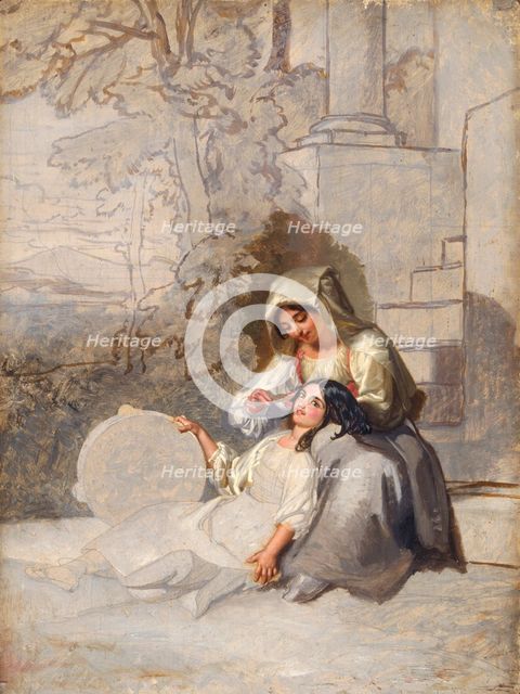 'Italian peasants', 1820-1885. Creator: Penry Williams.