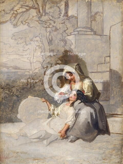 'Italian peasants', 1820-1885. Artist: Penry Williams.