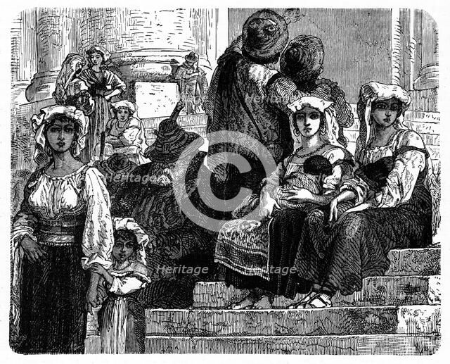 Italian peasants, c1890. Artist: Unknown