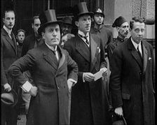 Italian Prime Minister Benito Mussolini Standing With Other Italian Politicians, 1922. Creator: British Pathe Ltd