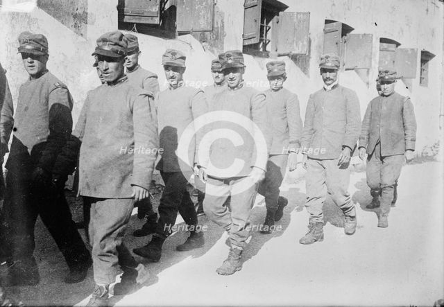 Italian prisoners, Schloss Laibach, Austria, between c1910 and c1915. Creator: Bain News Service.