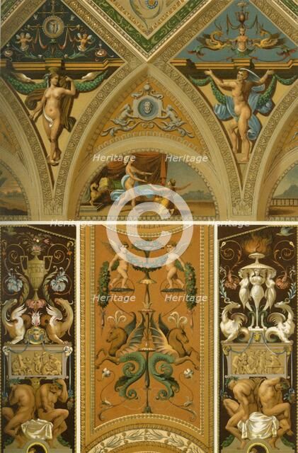 Italian Renaissance ceiling and wall painting, (1898). Creator: Unknown.