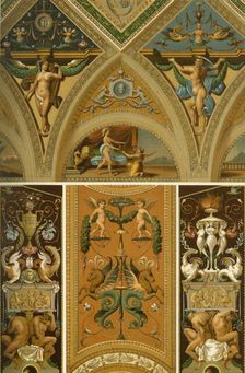 Italian Renaissance ceiling and wall painting, (1898). Creator: Unknown