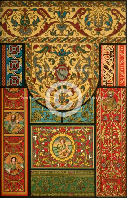 Italian Renaissance embroidery and carpet-weaving, (1898). Creator: Unknown.