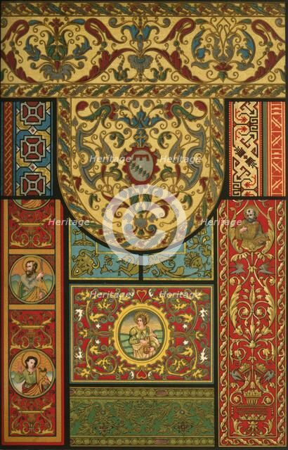 Italian Renaissance embroidery and carpet-weaving, (1898). Creator: Unknown.