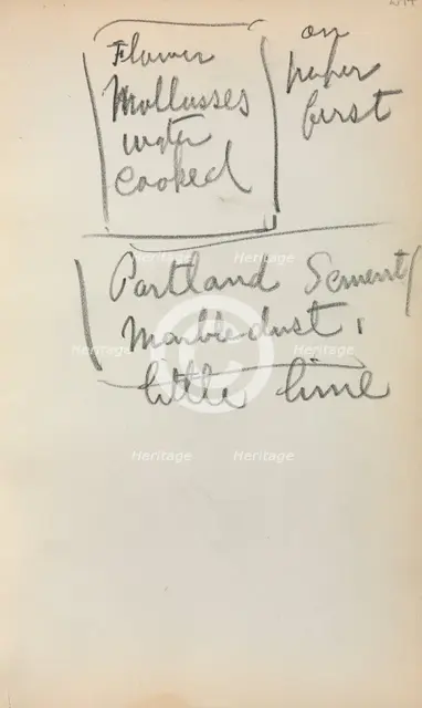Italian Sketchbook: Notes (page 244), 1898-1899. Creator: Maurice Prendergast (American, 1858-1924).