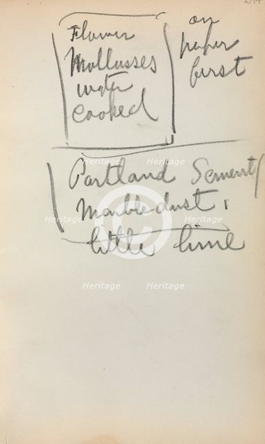 Italian Sketchbook: Notes (page 244), 1898-1899. Creator: Maurice Prendergast (American, 1858-1924).