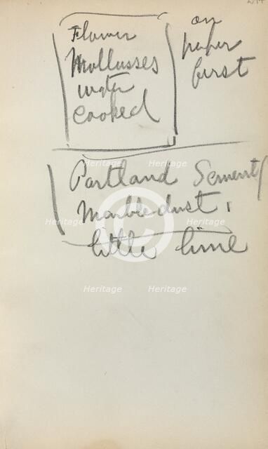 Italian Sketchbook: Notes (page 244), 1898-1899. Creator: Maurice Prendergast (American, 1858-1924).