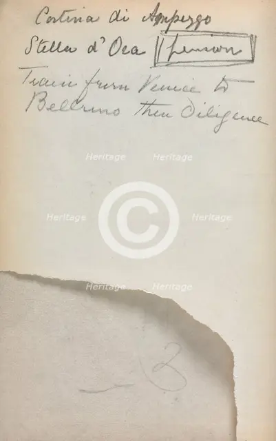 Italian Sketchbook: Notes (page 3), 1898-1899. Creator: Maurice Prendergast (American, 1858-1924).