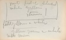 Italian Sketchbook: Notes (page 45), 1898-1899. Creator: Maurice Prendergast (American, 1858-1924)