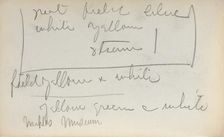 Italian Sketchbook: Notes (page 45), 1898-1899. Creator: Maurice Prendergast (American, 1858-1924)