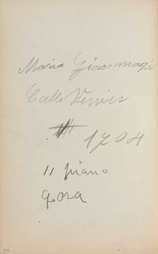 Italian Sketchbook: Notes (page 62), 1898-1899. Creator: Maurice Prendergast (American, 1858-1924)