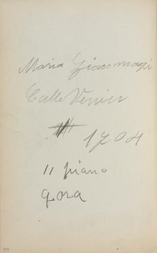 Italian Sketchbook: Notes (page 62), 1898-1899. Creator: Maurice Prendergast (American, 1858-1924)