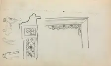 Italian Sketchbook: Architectural Details and Figures (page 199), 1898-1899. Creator: Maurice Prendergast (American, 1858-1924)