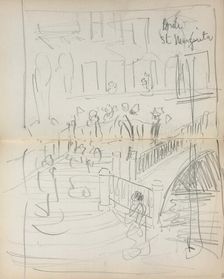 Italian Sketchbook: Bridge St. Margarita (page 67 & 68), 1898-1899. Creator: Maurice Prendergast (American, 1858-1924)