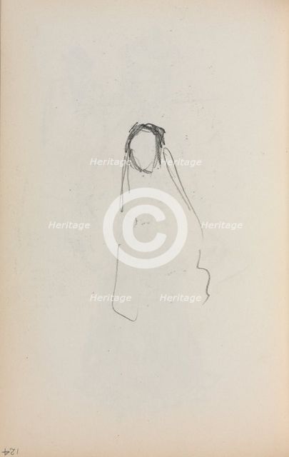 Italian Sketchbook: Figure (page 124), 1898-1899. Creator: Maurice Prendergast (American, 1858-1924).