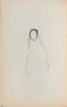 Italian Sketchbook: Figure (page 124), 1898-1899. Creator: Maurice Prendergast (American, 1858-1924)