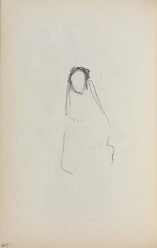 Italian Sketchbook: Figure (page 124), 1898-1899. Creator: Maurice Prendergast (American, 1858-1924)