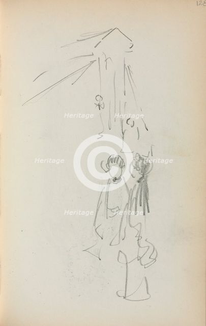 Italian Sketchbook: Figures (page 128), 1898-1899. Creator: Maurice Prendergast (American, 1858-1924).