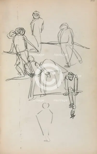 Italian Sketchbook: Figures (page 200), 1898-1899. Creator: Maurice Prendergast (American, 1858-1924).