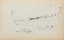 Italian Sketchbook: Gondola and Two Gondoliers (page 14), 1898-1899. Creator: Maurice Prendergast (American, 1858-1924)