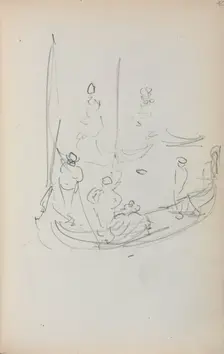Italian Sketchbook: Gondola (page 40), 1898-1899. Creator: Maurice Prendergast (American, 1858-1924)