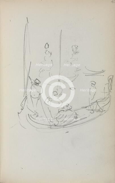Italian Sketchbook: Gondola (page 40), 1898-1899. Creator: Maurice Prendergast (American, 1858-1924).