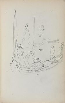 Italian Sketchbook: Gondola (page 40), 1898-1899. Creator: Maurice Prendergast (American, 1858-1924)
