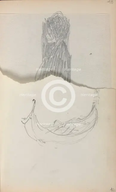 Italian Sketchbook: Gondola (page 46), 1898-1899. Creator: Maurice Prendergast (American, 1858-1924).