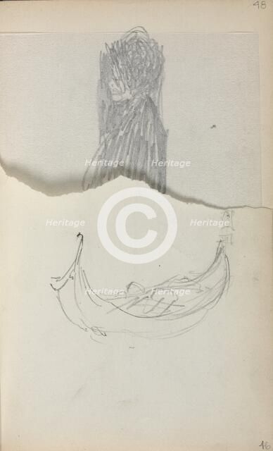 Italian Sketchbook: Gondola (page 46), 1898-1899. Creator: Maurice Prendergast (American, 1858-1924).