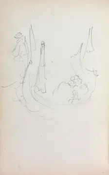 Italian Sketchbook: Gondola (page 35), 1898-1899. Creator: Maurice Prendergast (American, 1858-1924)