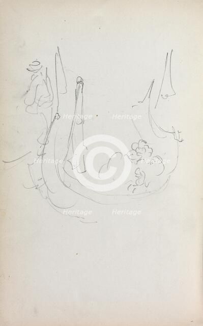 Italian Sketchbook: Gondola (page 35), 1898-1899. Creator: Maurice Prendergast (American, 1858-1924).