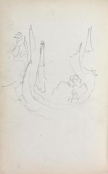 Italian Sketchbook: Gondola (page 35), 1898-1899. Creator: Maurice Prendergast (American, 1858-1924)