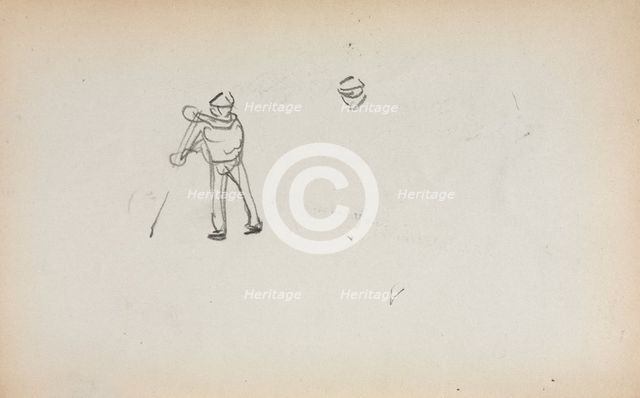 Italian Sketchbook: Gondolier (page 13), 1898-1899. Creator: Maurice Prendergast (American, 1858-1924).