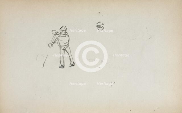 Italian Sketchbook: Gondolier (page 13), 1898-1899. Creator: Maurice Prendergast (American, 1858-1924).